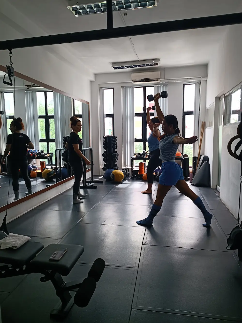 Participants sweating it out during a Bootcamp session in Phnom Penh